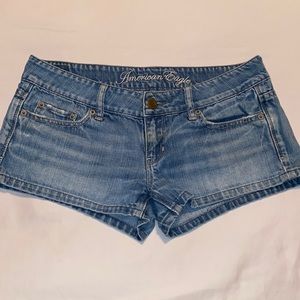 American Eagle Low Rise Blue Jean Shorts